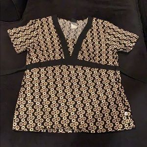 Cherokee Studio Small Scrub Top with Floral Print